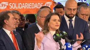 Marília Arraes teve pré-candidatura lançada ao Senado nesta quarta-feira (25), em ato que formalizou federação entre Solidariedade e PRD