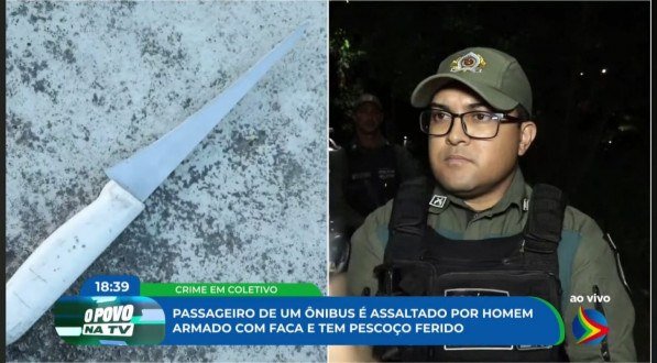 Imagem de tenente do 16° batalhão da Polícia Militar ao lado de arma utiizada em crime no centro do Recife