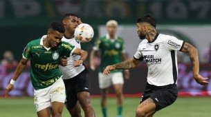 Lance de jogo entre Palmeiras x Botafogo pelo Brasileirão 2024