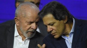 Imagem do presidente Lula e do ministro Fernando Haddad