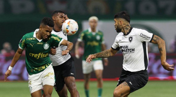 Lance de jogo entre Palmeiras x Botafogo pelo Brasileirão 2024