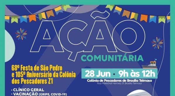 As atividades serão na data da 68ª Festa de São Pedro e o 105º aniversário da Colônia de Pescadores da comunidade