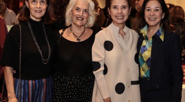 Maria Helena, Neném, Lourdes e Patrícia Brennand, em evento no Instituto Ricardo Brennand