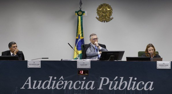 O ministro do Supremo Tribunal Federal (STF) Flávio Dino preside a sessão de audiência pública realizada na manhã desta sexta-feira (27) na segunda turma da corte