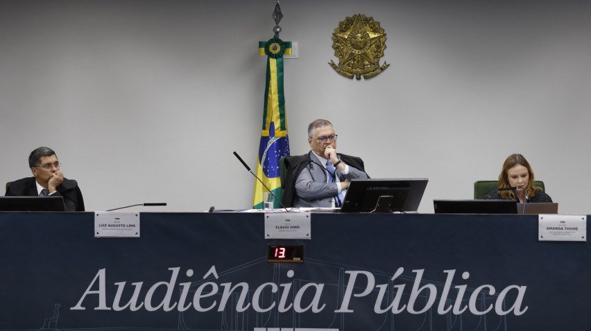 O ministro do Supremo Tribunal Federal (STF) Flávio Dino preside a sessão de audiência pública realizada  na manhã desta sexta-feira (27) na segunda turma da corte