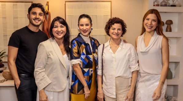 Marcelo Maia, Rica Maia, Cecília Lemos, Doris David, Bruna Parahym em evento fashion