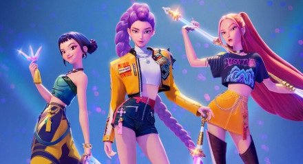Imagem da animação "Guerreiras do K-Pop"