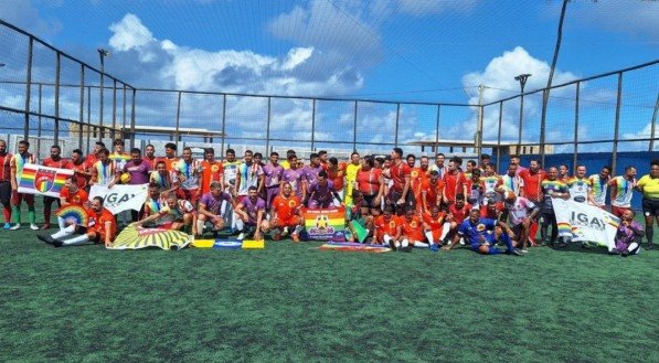 Imagem de equipe em competição da Ligay