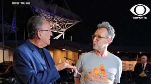 Galvão e Neto nos bastidores da Band