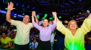 Andréa Medeiros em ato de filiação ao PSD