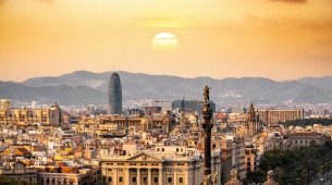 Cidade de Barcelona, na Espanha.