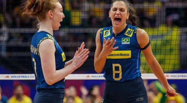 Julia Bergmann e Julia Kudiess vitória Brasil Liga das Nações