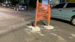Cratera aberta na Encruzilhada