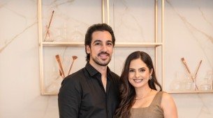 Dra Mariana Moraes e Fabrício Navarro durante evento de abertura 
