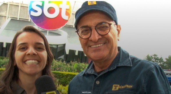 Apresentadores do programa Pé na Estrada, da TV Jornal/SBT