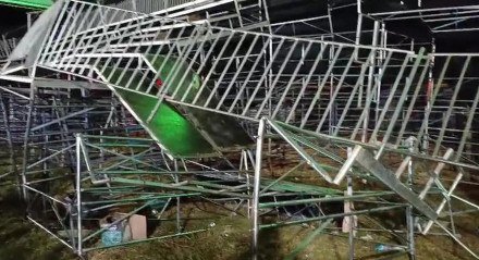 Desabamento de arquibancada em show no interior de SP deixa 60 feridos