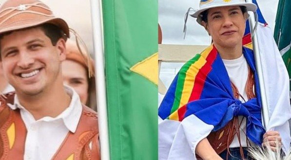 João Campos e Raquel Lyra na Missa do Vaqueiro, em Serrita