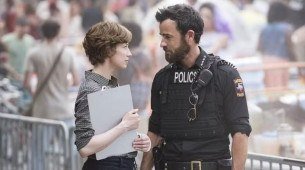 Carrie Coon e Justin Theroux em 'The leftovers'