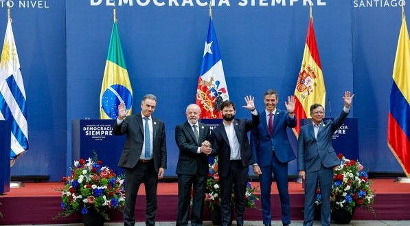 Lula em encontro com chefes de estado no Chile
