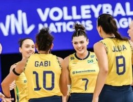 Brasil vence a Alemanha por 3 sets 0 e está na semifinal da VNL Feminina 2025