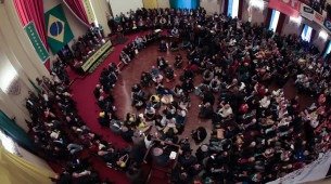 Ato na USP em defesa da soberania nacional