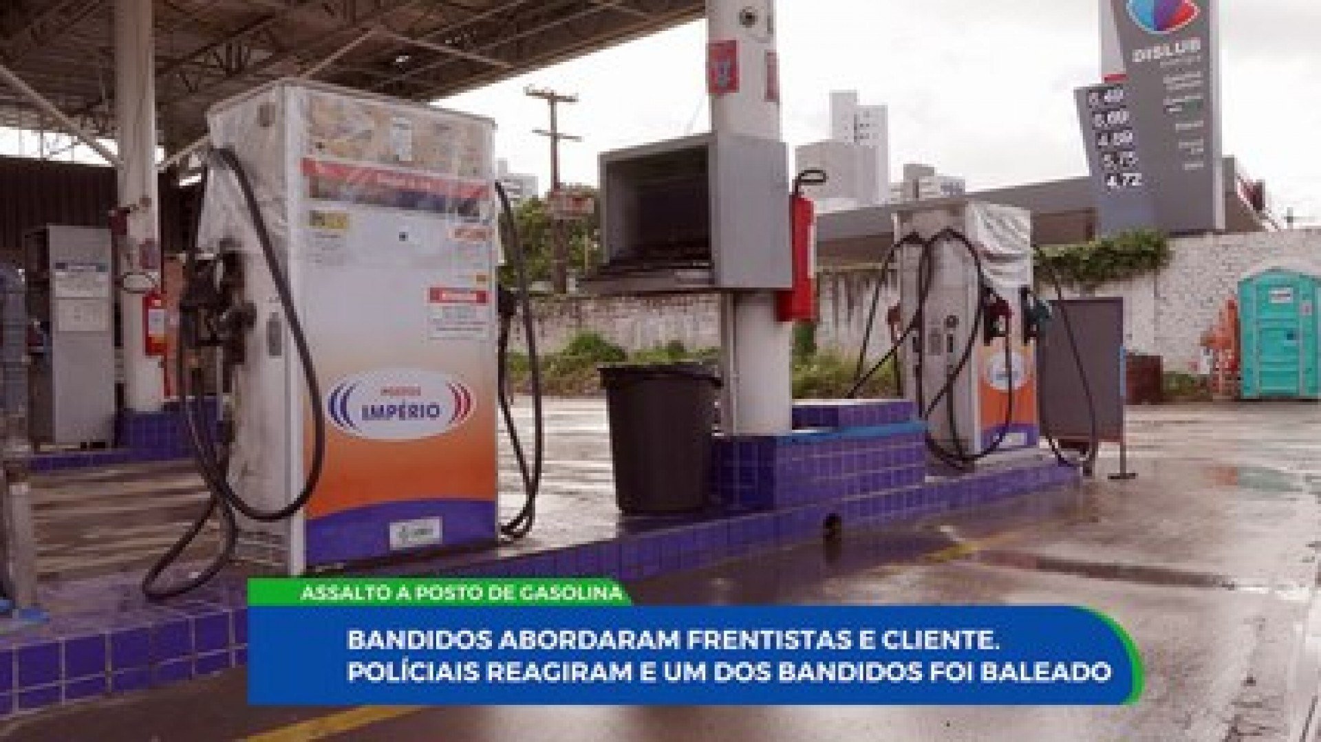 Assalto a posto de combustíveis no Prado termina em tiroteio e prisão