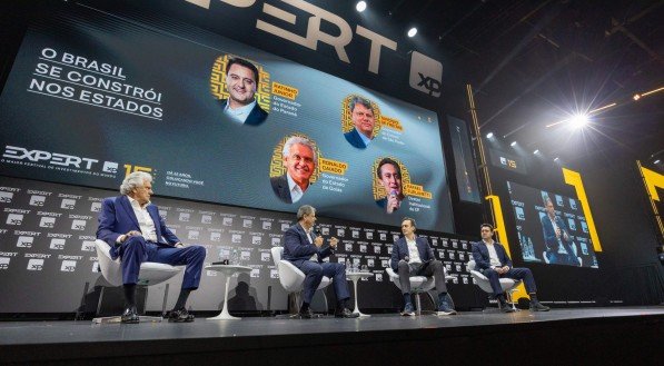 Tarcísio de Freitas (Republicanos - governador de São Paulo), Ratinho Júnior (PSD - governador do Paraná), Ronaldo Caiado (União Brasil - governador de Goiás) participaram da Expert XP 2025