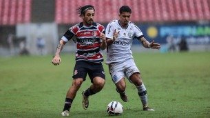 Lance do jogo entre Santa Cruz x Treze pela Série D
