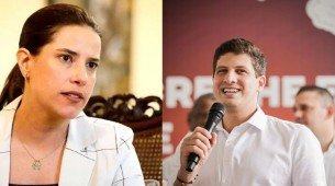 Raquel Lyra (PSD) e João Campos (PSB)
