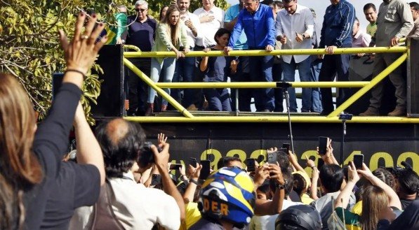 O ex-presidente Jair Bolsonaro durante evento em Brasília