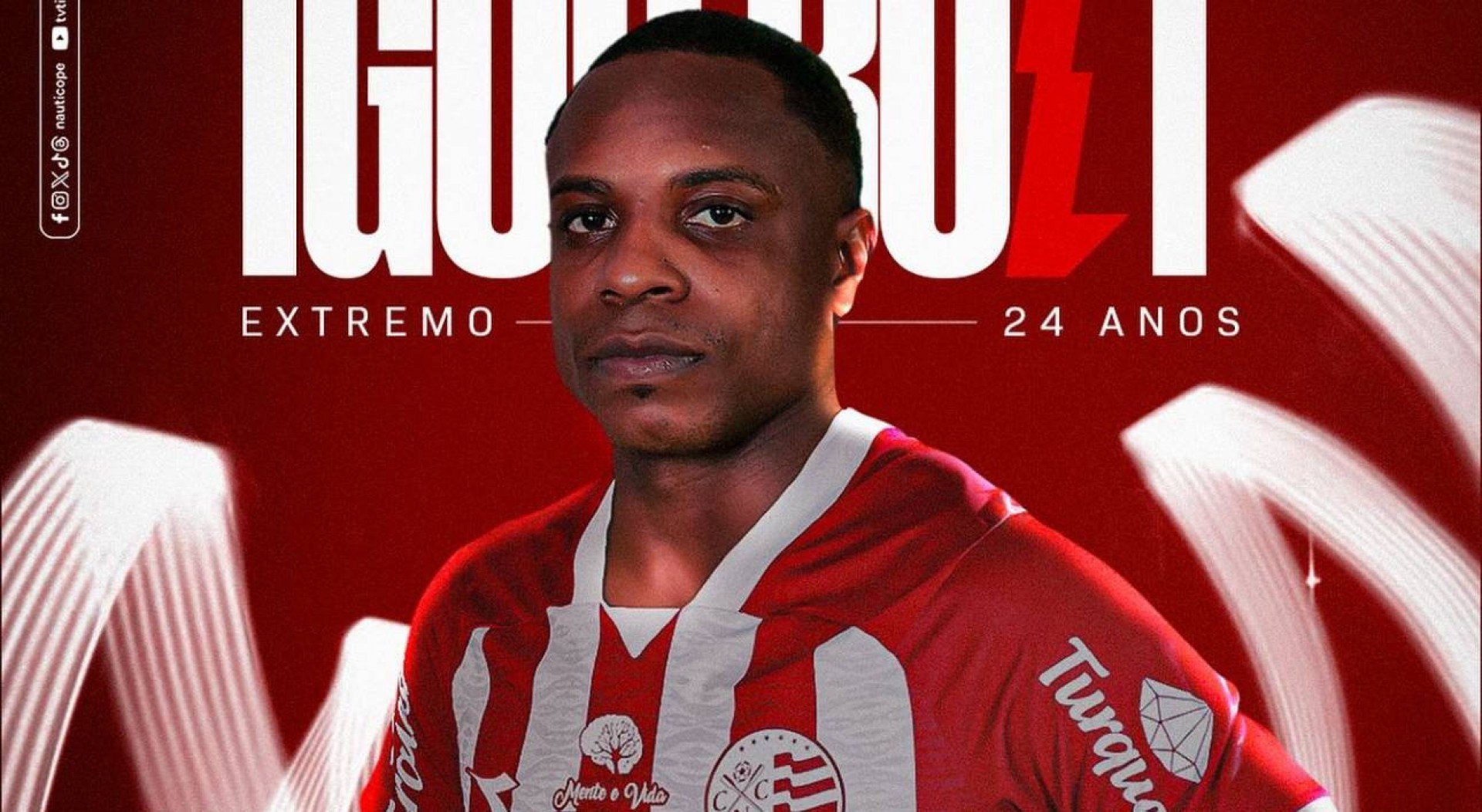 Náutico anuncia a contratação do atacante Igor Bolt