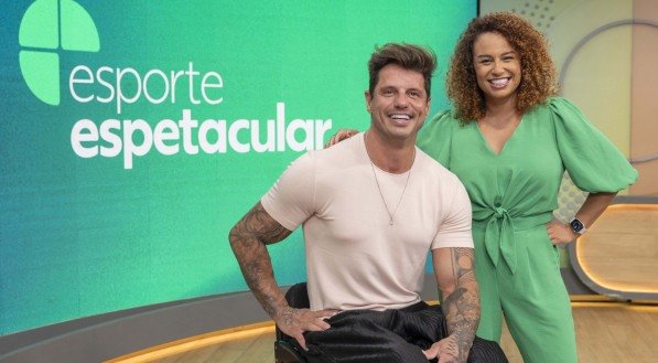 Esporte Espetacular - Fernando Fernandes e Karine Alves (Apresentadores).