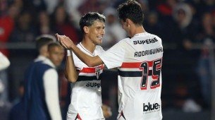 Ferrerinha e Rodriguinho, jogadores do São Paulo