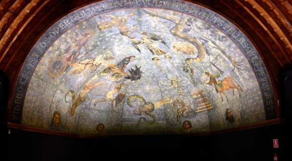 Painted vault called Sky of Salamanca, from the 15th century by the Spanish Gothic painter Fernando Gallego, in the Chapel of San Jerónimo, in Castile and León, Spain