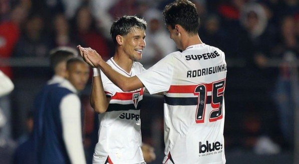 Ferrerinha e Rodriguinho, jogadores do São Paulo