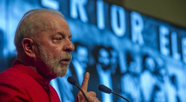 Lula durante evento do PT
