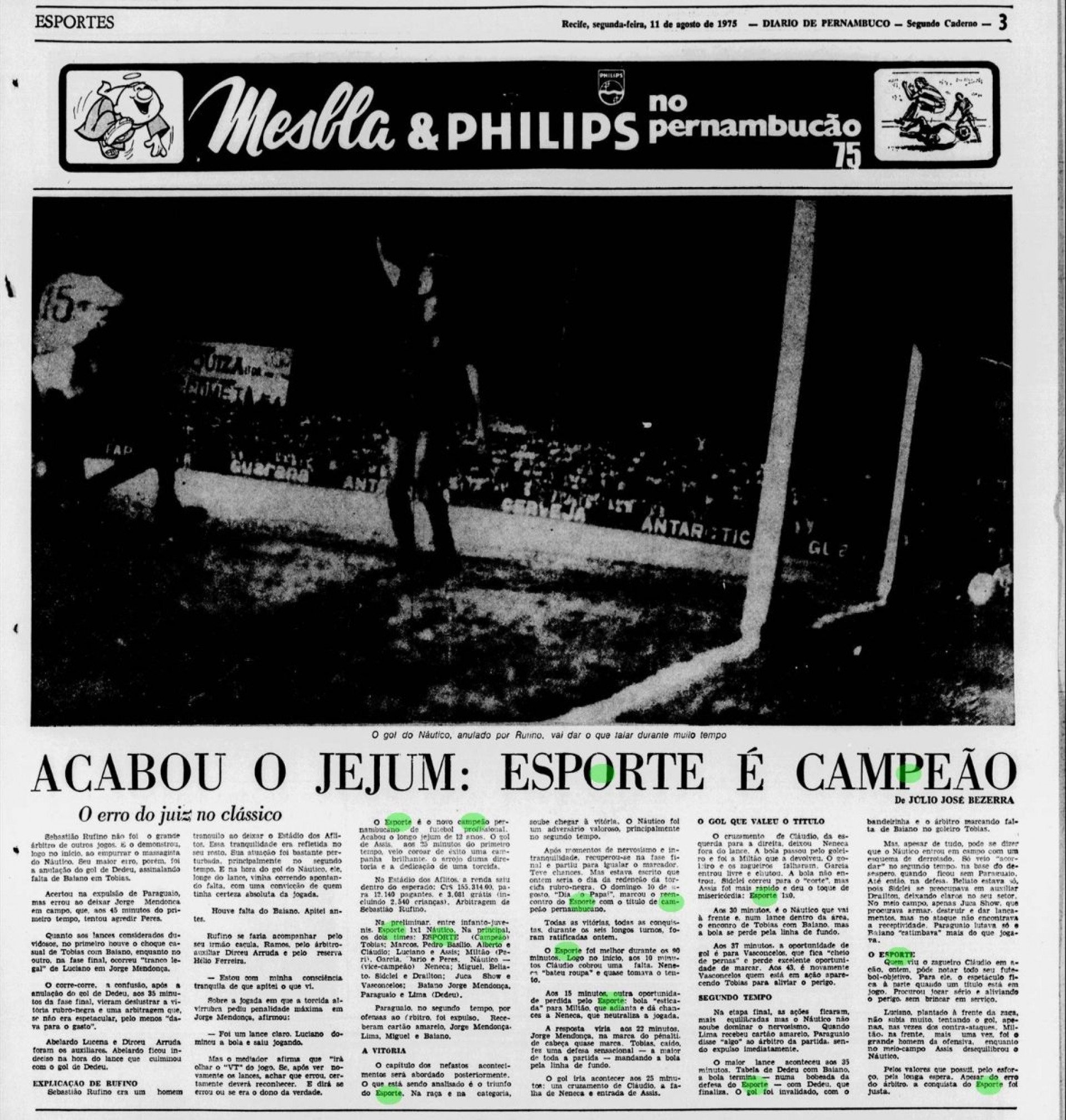 A mudança do nome de Esporte para Sport