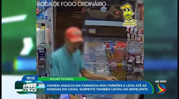 Imagem de homem que assaltou farmácia nos Torrões