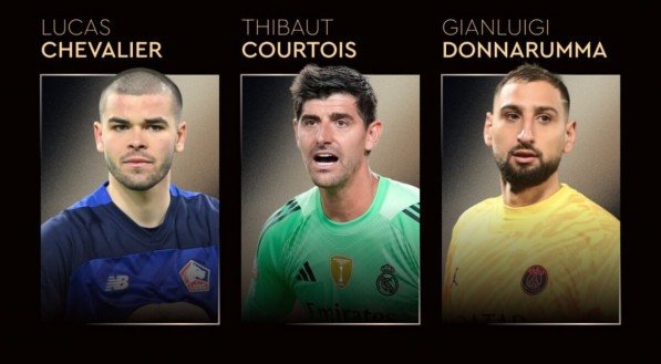 Chevalier, Courtois e Donnarumma são três dos 10 indicados ao Troféu Yashin 2025