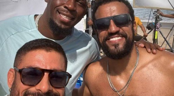 Usain Bolt grava Vale Tudo com Cauã Reymond e Ricardo Teodoro