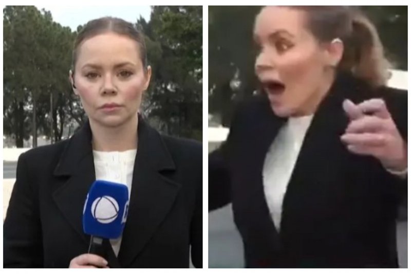 A repórter da TV Record Beatriz Casadei teve o celular roubado pouco antes de entrar ao vivo