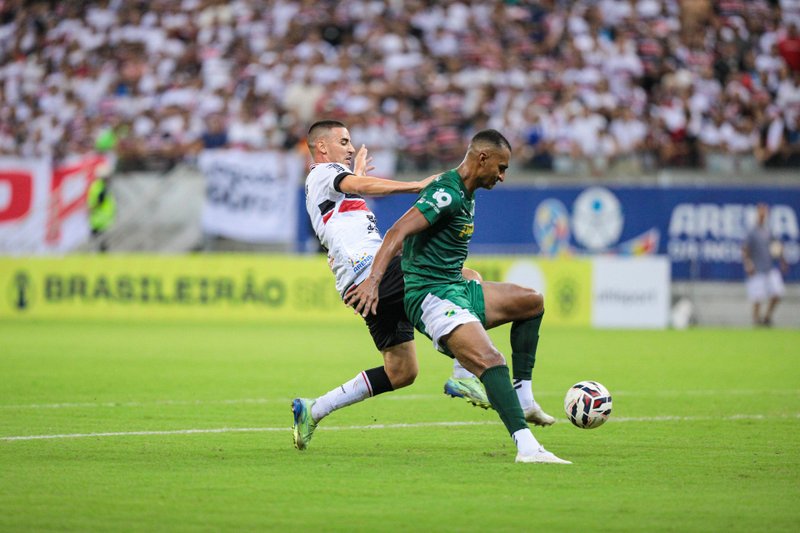 Lance do jogo entre Santa Cruz x Altos pelas oitavas de final da S&eacute;rie D