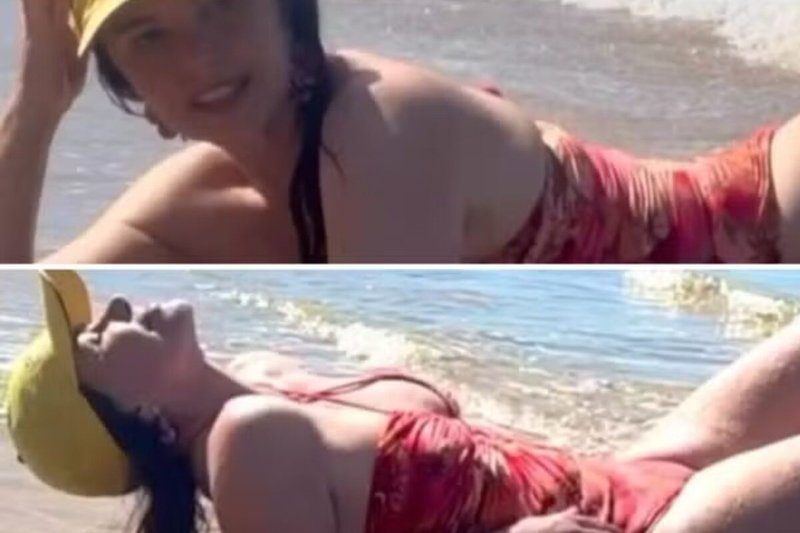 Corpão! Luma de Oliveira mergulha de maiô em praia no Rio e ganha elogios: ‘Espetacular’