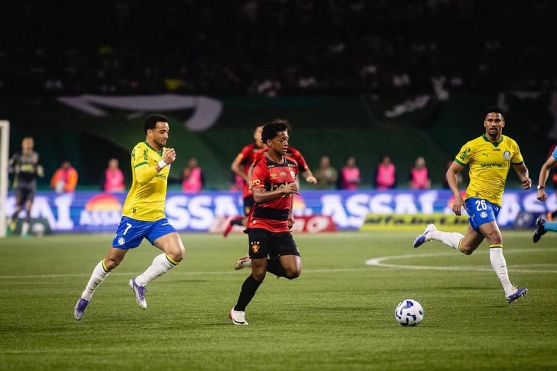 Lance do jogo entre Palmeiras x Sport pela 21ª rodada do Brasileirão