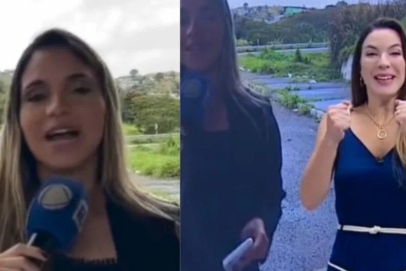 Vídeo: Repórter da Record entra em trabalho de parto ao vivo e choca âncora