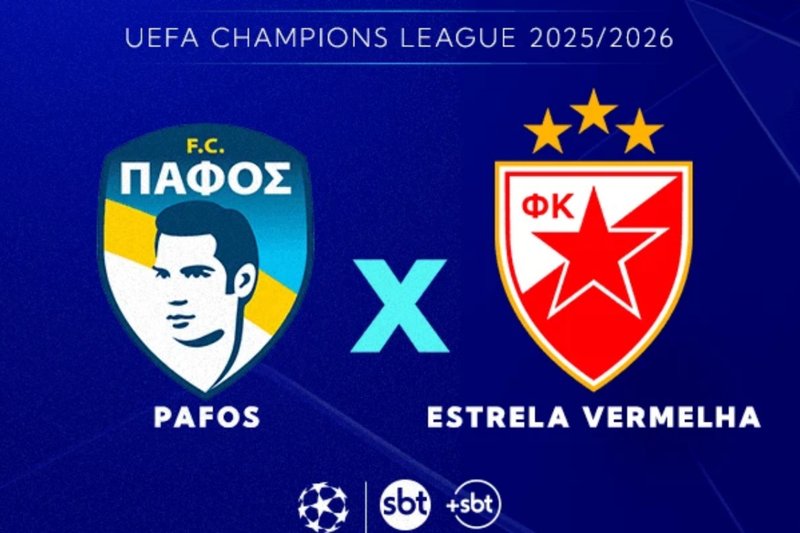 SBT transmite Pafos x Estrela Vermelha pela Champions League