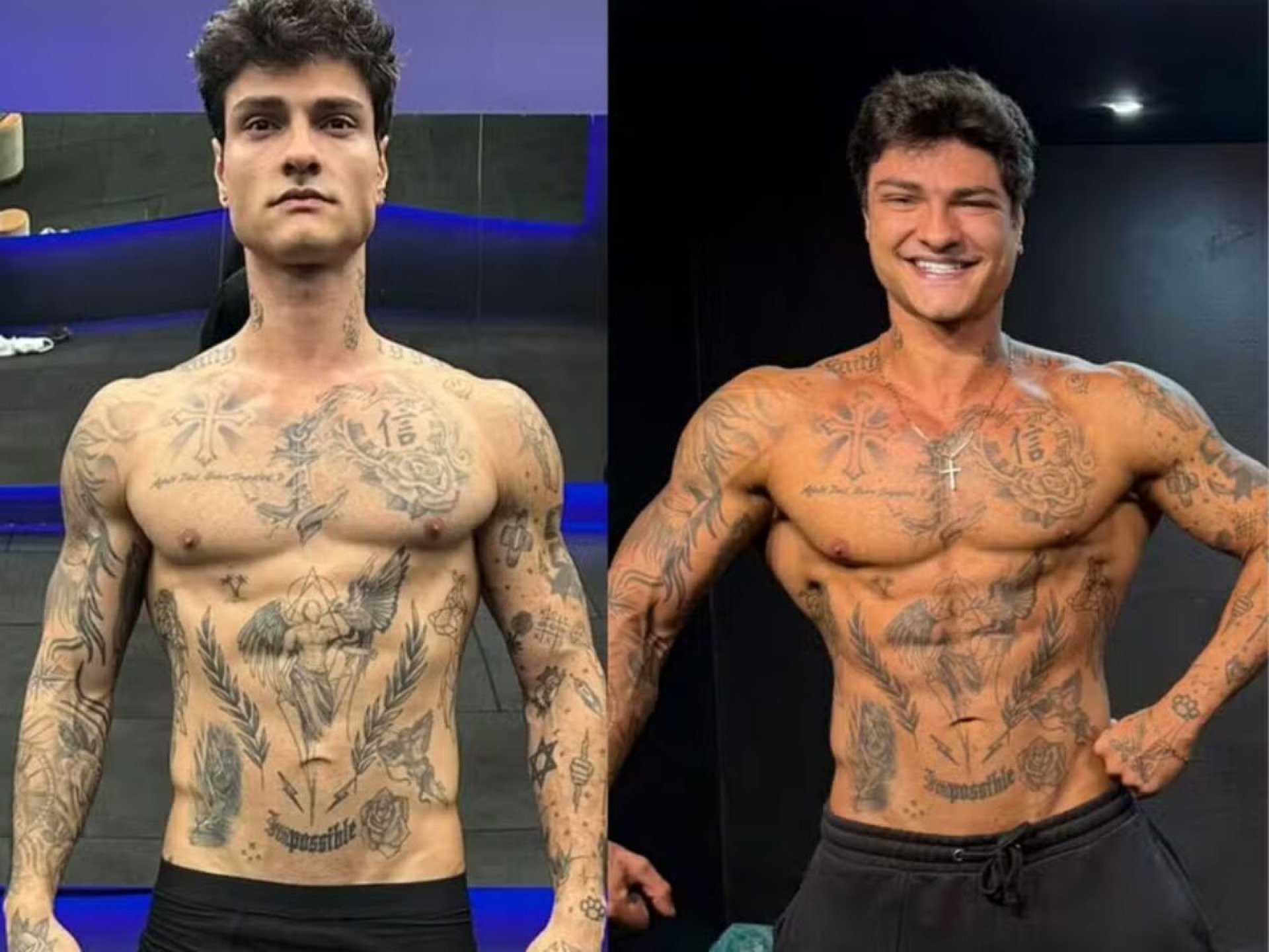 Davi Kneip impressiona ao mostrar o shape com 8 kg a mais de músculos