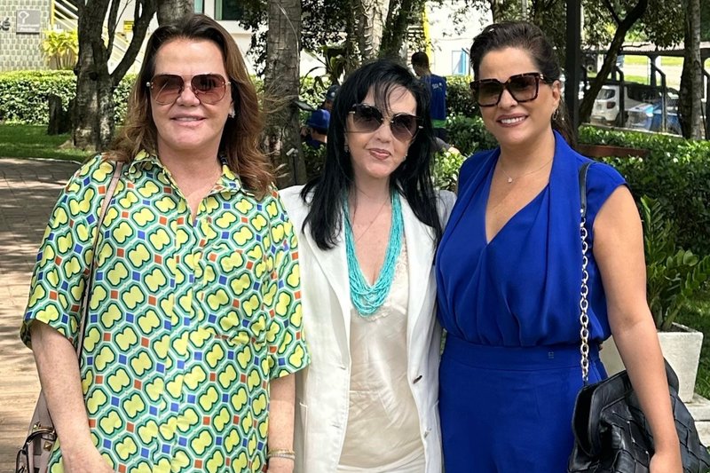 Sandra Paes Barreto, Sheila Wanderley e Romilda Monteiro, em evento feminino