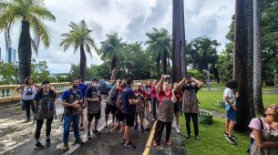Imagem da última edição do Vem Passarinhar Recife, na Praça da República e Palácio do Governo de Pernambuco
