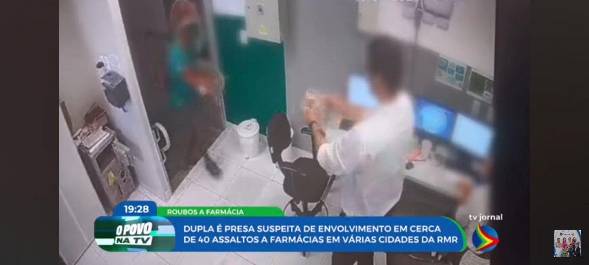 Dupla é presa por envolvimento em mais de 40 assaltos em farmácias do Recife